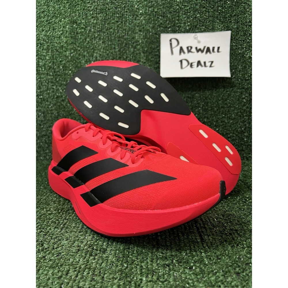 Adidas Adizero Evo SL Lucid Red Black Running Shoes Men's Size 12 JS4492